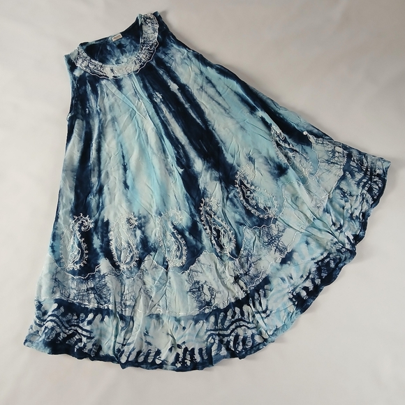 Seven Islands Tie Dyed Sleeveless Flowy Dress - Picture 1 of 7